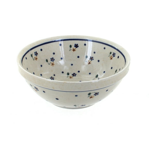 Blue Rose Polish Pottery Country Meadow Small Serving Bowl