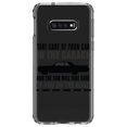 thumbnail image 1 of DistinctInk Clear Shockproof Hybrid Case for Samsung Galaxy S10e (5.8" Screen) - TPU Bumper Acrylic Back Tempered Glass Screen Protector - Take Care of the Car, Car Take Care of the Road, 1 of 2