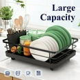 thumbnail image 2 of Kitsure Dish Drying Rack- Space-Saving Dish Rack  Dish Racks for Kitchen Counter  Durable Stainless Steel Kitchen Drying Rack with a Cutlery Holder  Drying Rack for Dishes  Knives  Spoons, 2 of 7