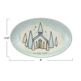 thumbnail image 3 of Creative Co-Op Hand-Painted Stoneware Plate with Church and Gold Electroplating, "Oh Holy Night", Multicolor, 3 of 3