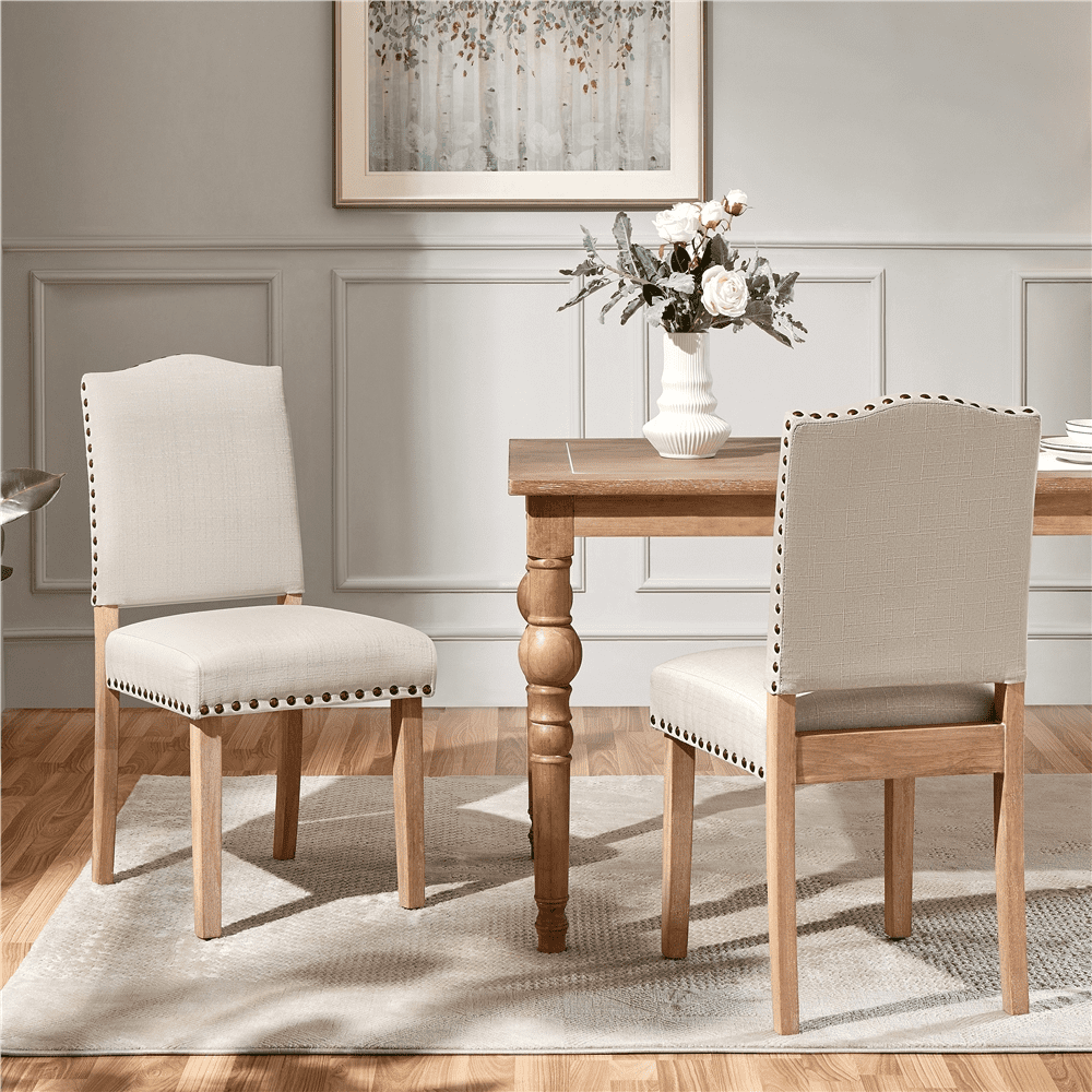 Renwick 2PCS Upholstered Dining Chairs, Beige