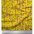 thumbnail image 1 of Soimoi Poly Georgette Fabric Leaves,Floral & Honey Bee Insects Printed Fabric 1 Yard 42 Inch Wide, 1 of 3