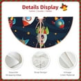 thumbnail image 5 of Bingfone Christmas Tree Skirt Mat Christmas Decoration Interior 36"-Spaceships And Stars, 5 of 8