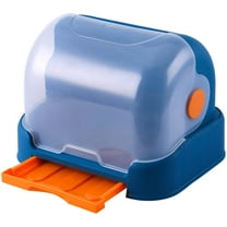 PTOOTP Plastic Drying Rack with Tray and Cover, Water Bottle Storage Organizer for Kitchen and Home