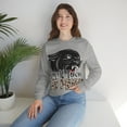 thumbnail image 5 of Small Town Big Pride Women's Panther Vintage Mascot School Spirit Unisex Sweatshirt, 5 of 6