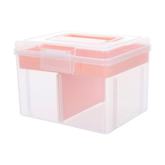 BESTYASH Double Layer Storage Case for Hair Accessories Transparent Plastic Organizer for General Users 1Set