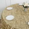thumbnail image 6 of BalsaCircle 120" Champagne Leaf Petals Taffeta Round Tablecloth Reception Catering Decorations, 6 of 8
