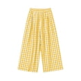 thumbnail image 6 of Palazzo Pants For Women High Waist Plaid Print Wide Leg Pants Casual Stretch Waistband Pants With Pockets Loose Fit For A Preppy Look Womens Pants, 6 of 6
