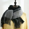 thumbnail image 4 of Scarf Women Fall Winter Classic Tassel Plaid Warm Soft Chunky Large Blanket Wrap Shawl Scarves 1 Pack Present Shawl Wraps For Women, 4 of 5