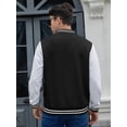 thumbnail image 5 of Colsmile Mens Varsity Jacket Lightweight Outerwear Jacket Causal Waffle Letterman Bomber Jackets Baseball Coat, 5 of 7