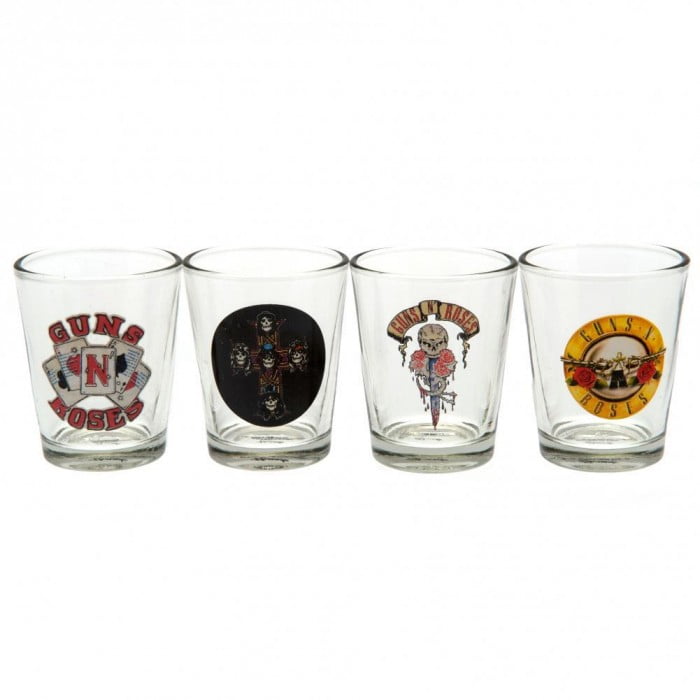 OFFICIAL LORD OF THE RINGS SET OF 4 SHOT GLASSES PARTY GLASS NEW AND GIFT BOXED 