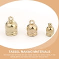 thumbnail image 4 of OULII 120 Pcs Embouts de Cordon Ronds Accessoires en Métal pour Bijoutiers, 4 of 7
