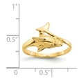 thumbnail image 3 of Real 14kt Yellow Gold Dolphin Ring Size: 6; for Adults and Teens; for Women and Men, 3 of 5
