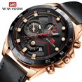 thumbnail image 3 of Vava Voom classic business Mans watches quartz watch luxury men's wrist watch black gold stainless steel waterproof wristwatch, 3 of 10