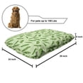 thumbnail image 2 of Jungle Pet Bed, Palm Leaves Oceanic Climate Theme Florets Rainforest Environment Design, Resistant Pad for Dogs and Cats Cushion with Removable Cover, 24" x 39", Fern and Pale Green, by Ambesonne, 2 of 4