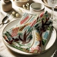 thumbnail image 3 of Vargottam Premium Cotton Muslin Napkins - Set of 12, 20-Inch Beige Tree Design, Soft and Absorbent Cloth Napkins for Dining, Decor, Weddings, and Special Occasions - Machine Washable, Table Linens, 3 of 7