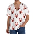 thumbnail image 3 of Fotbe Spiders Insects print Short Sleeve Button Down Shirts for Men Casual Summer Beach Wrinkle Free Shirt-Small, 3 of 7
