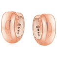 thumbnail image 2 of Bling Jewelry Womens Wide Dome Hinge Small Hoop Earrings Rose Gold Plated Sterling Silver, 2 of 2