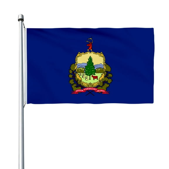 Aihccy Vermont State Flag with Brass Grommets Size - 3x5Ft