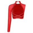thumbnail image 2 of vastwit Costume de Danse pour Femmes Manches Longues Ballet Entraînement Gym Course Hauts Rouge m, 2 of 7