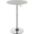 thumbnail image 2 of Yaheetech Counter Height Adjustable Pub Round Table with with 360° Swivel, Gray, 2 of 5