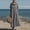 Gray, variant on Women's Short Sleeve Flowy Long Sundress Spaghetti Strap Summer Dress