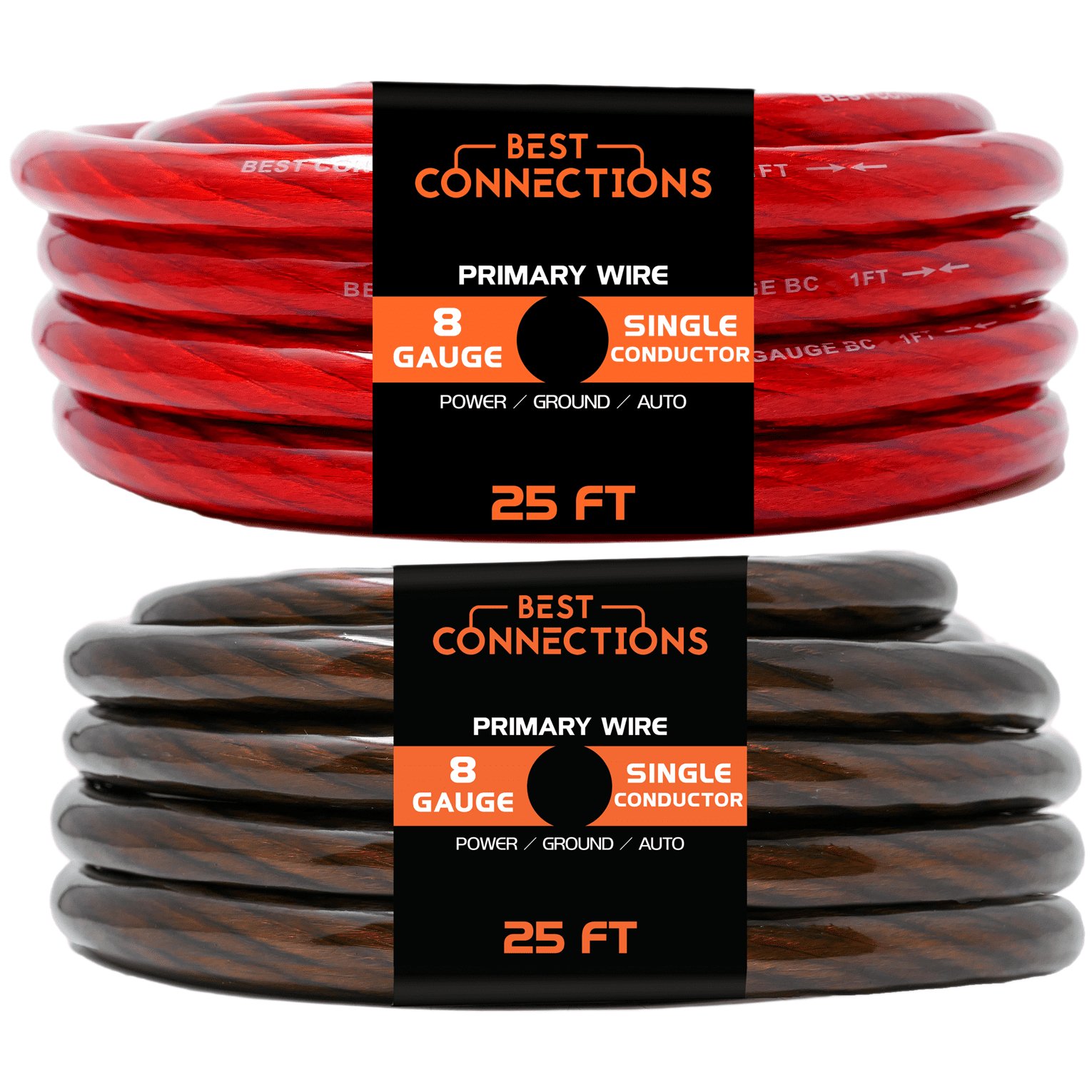 IMC AUDIO 20 Ft 2 Gauge Red Power Ground Wire Cable – Car Audio Amp Wiring