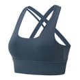 thumbnail image 2 of Sujetador deportivo Kusrkot para mujer de yoga Parte superior recortada con copas extraíbles ajustable, 2 of 8