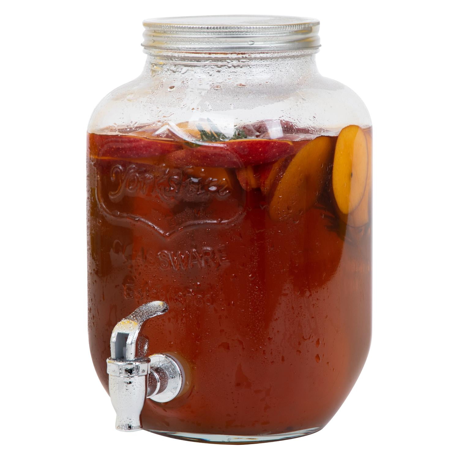 Dispensador Bebidas 5 Litros Mason Jar Vitrolero Agua Con Tapa Y Base Metal Kingshouse Multicolor Dispensador Bebidas 5 Litros Mason Jar Vitrolero Agua Con Tapa Y Base Metal Kingshouse Multicolor