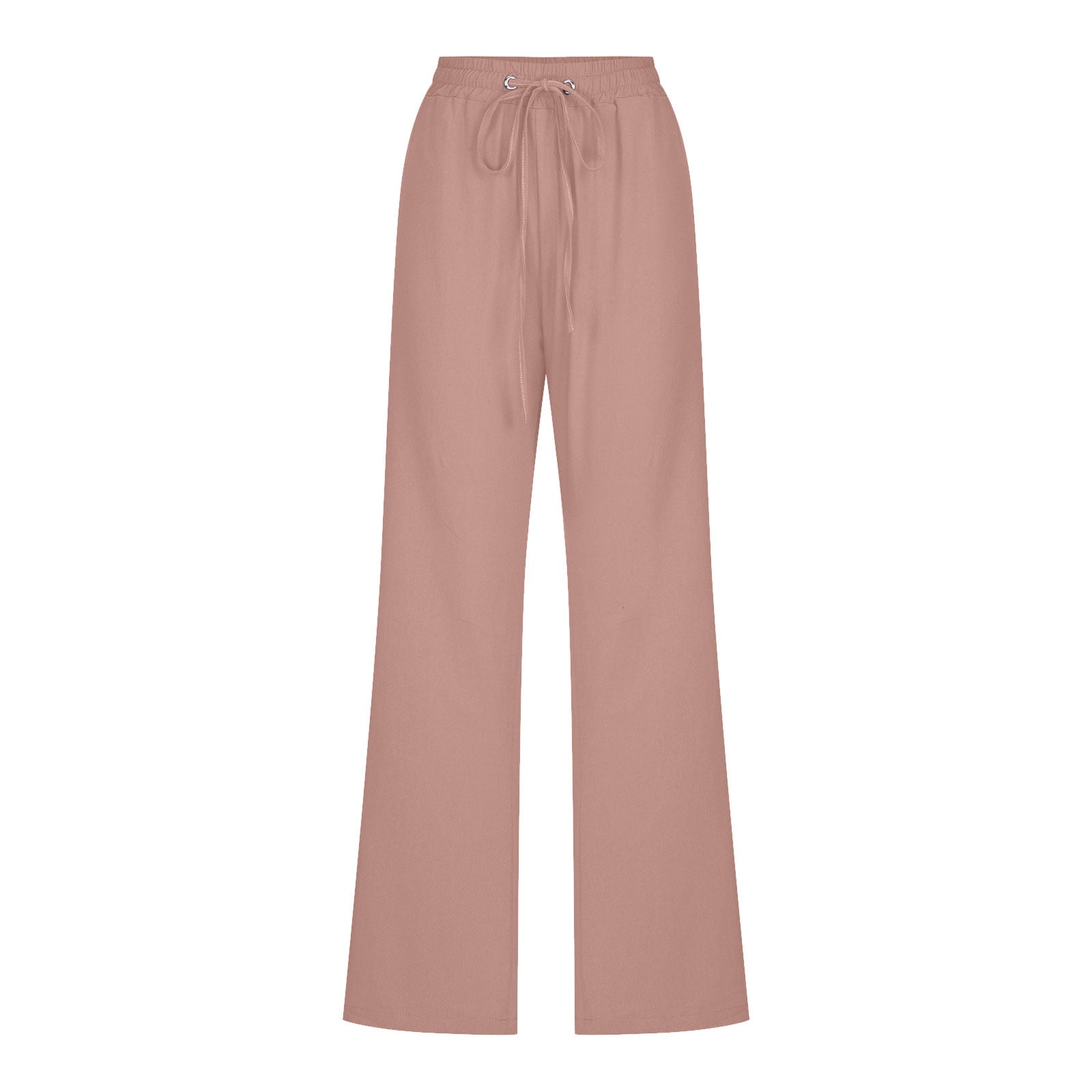 Pantalon Taille Haute Pour Femme En Velours Côtelé Pour Femme, Pantalon Ample à Jambe Droite Pour Femme, Pantalon Décontracté De Couleur Unie, Pantalon De Travail Pour Femme, Beige, S
