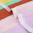 thumbnail image 4 of Unique Bargains 4 Pcs Stripe Hand Towel Purple Orange/Brown 14" x 30"/13" x 29", 4 of 5