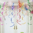 SUSUchens 6Pcs Spiral Pendant Party Streamers Hanging Plastic Streamer