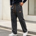 thumbnail image 2 of MYAOYI Mens Comfort Fit Jeans Drawstring Loose Denim Trousers, 2 of 7