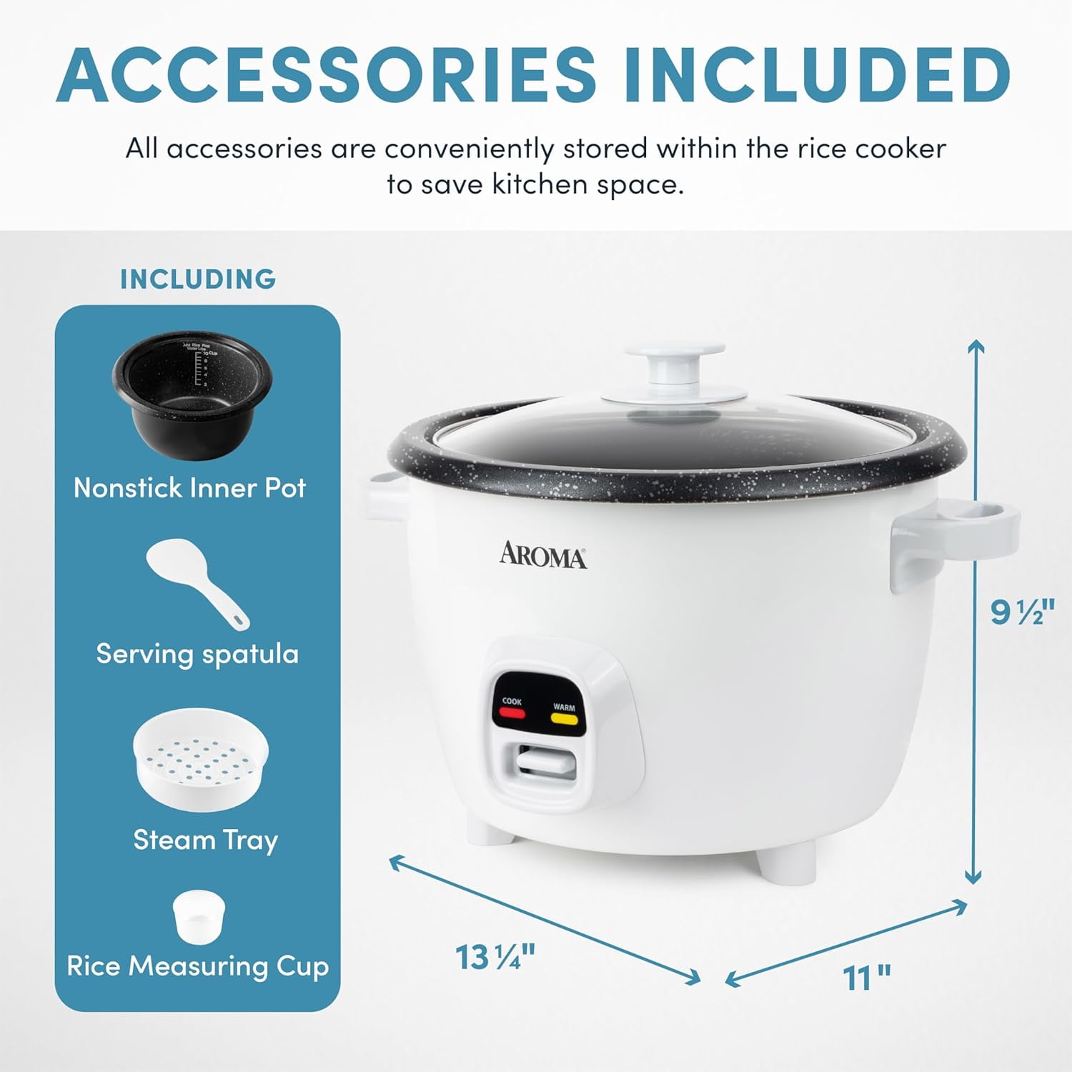 20-Cup Rice Cooker & Steamer with Bonded  Pot, Non-Stick & Easy Cleanup