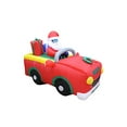 thumbnail image 1 of 6 Foot Long Christmas Inflatable Santa Claus Riding Red Car with Gift Boxes LED Lights Decor Outdoor Indoor Holiday Decorations, Blow up Lighted Yard Decor, Lawn Inflatables Home Family Outs, 1 of 10