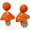 orange, variant on Creative Colorful Mushroom Shape Rattan Raffia Straw Stud Drop Dangle Earrings Hand Woven Statement Plant for Women Jewelry Holiday Funny Summer Beach