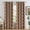 Brown, variant on Moroccan Printed Room Darkening Blackout Grommet Curtains for Living Room Bedroom, 42 by 84 Inch, Off White/Grey (2 Panels)
