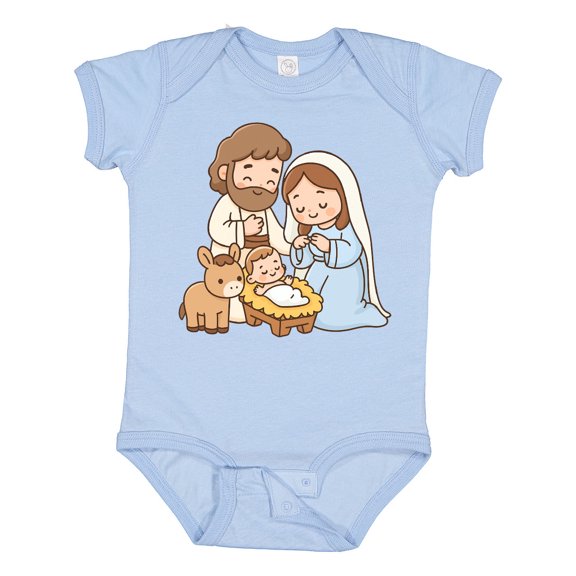 Inktastic Nativity Scene Christmas Manger Boys or Girls Baby Bodysuit