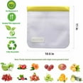 thumbnail image 5 of DEELLEEO 5 Pack Leakproof Freezer Gallon Bags BPA Free- Extra Thick Durable Reusable Storage Bags - Reusable Snack Bags For Food Fruit Travel Storage Home Organization, 5 of 5