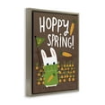 thumbnail image 4 of Stupell Industries Happy Spring Bunny & Carrots Animals Painting Brown Floater Framed Canvas Art Print Wall Art, 17 x 21, 4 of 10