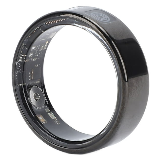 Fitness Tracker Ring, APP Control Touch Screen Multiple Sport Modes Smart Tracking Ring Stainless Steel Smart Ring for Parties 8 Inner Diameter 16mm/0.62in,9 Inner Diameter