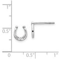 thumbnail image 4 of White Sterling Silver Earring Button Women'S Diamond 8.7 mm 7.6, 4 of 4