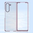 thumbnail image 2 of Dteck Clear Case for Samsung Galaxy Z Fold 5, Z Fold5 5G Case with Front Glass Screen Protector, Slim Plating Bumper Shockproof Hard PC Protective Phone Cover for Samsung Galaxy Z Fold5,Rosegold, 2 of 7