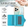 thumbnail image 3 of GSFY for iPhone 15 Pro Max Case with Card Holder, Wallet Multi-Color Full Body Protective Shockproof Bumper Rugged Cover for iPhone 15 Pro Max 6.7 inch, Green Marbel, 3 of 6