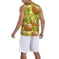 thumbnail image 5 of Easygdp Tropical Summer Fruit Men's Mesh Basketball Jersey Quick Drying Sleeveless Shirts Fitted Muscle Tank Tops Sport Round Neck T-Shirt - Small, 5 of 9