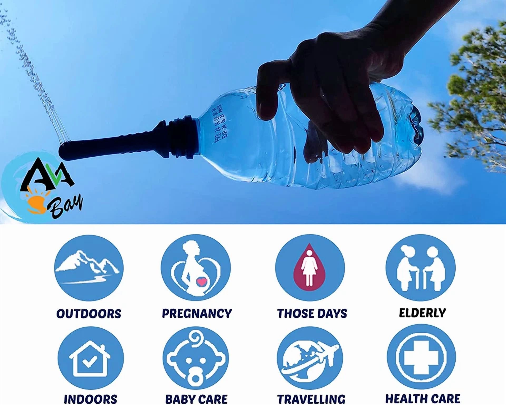 Portable Manual Handheld Toilet Sprayer Hygiene Wash Travel Bidet Set