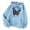 Light Blue, variant on Xudanell Black Hoodies Woman Autumn Loose Pullover Sweatshirt Fleece Lined Womens Casual Oversized Hoodie Black XXL