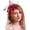 Red, variant on Elegant Headband Fascinators For Women High Tea Party Hats Wedding Headware Bridal Headpiece, Beige