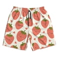 thumbnail image 3 of Uemuo Hand Drawn Strawberry Pattern Men's Swim Trunks Hawaiian Beach Bathing Suit Swimsuits Beach Quick-Dry Shorts with Pockets-XX-Large, 3 of 9
