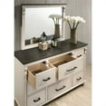 thumbnail image 4 of FOA Kanna 5pc White Wood Bedroom Set-King + 2 Nightstands + Dresser + Mirror, 4 of 17